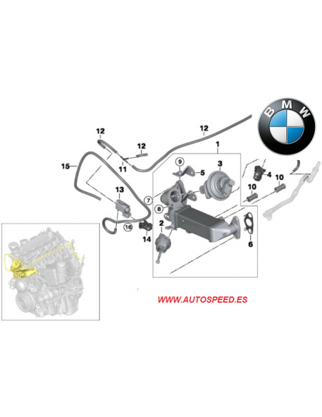 Valvula EGR/AGR BMW Serie 1,3,5 7797371