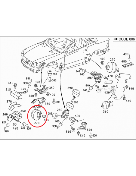 Esfera suspension ABC Mercedes-Benz A2203270115
