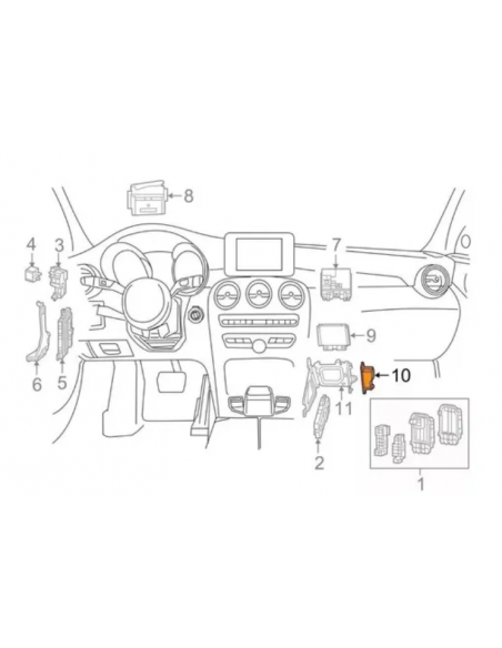 Modulo convertidor de tensión Mercedes clase C w205, S W222, E W213