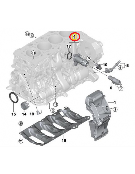 TUBO LIQUIDO REFRIGERANTE DEL BLOQUE MOTOR BMW SERIE 1, 2, 3, 4, 5, 7, X1, X3, X4, X5 8511205