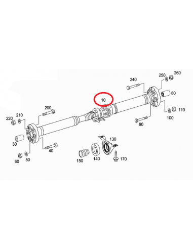 Cardan central Mercedes C W204 A2044105106