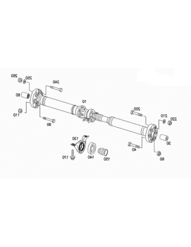 Cardan central Mercedes E W212/ CLS W218 A2124101316