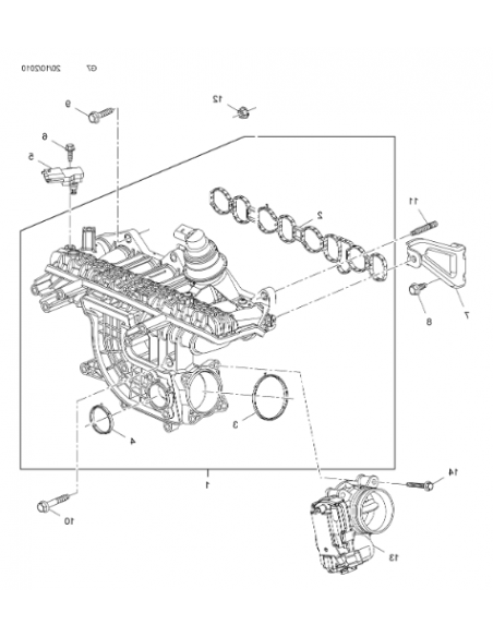 Colector admision ORIGINAL Chevrolet / Opel 25183483