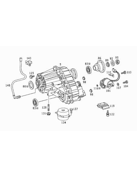 Motor actuador caja transfer Mercedes ML W163 A1635400588