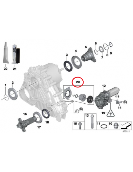 Kit reparacion servomotor  caja transfer BMW x5 e53, x3 e83, atc500, atc400
