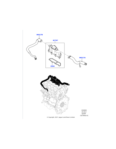 Válvula ventilación de cárter Land Rover lr110464