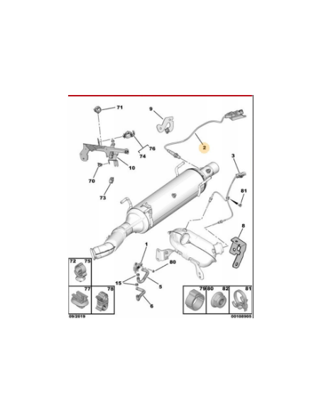 Sonda lambda ( Sensor NOx ) Citröen, Peugeot  9821120780