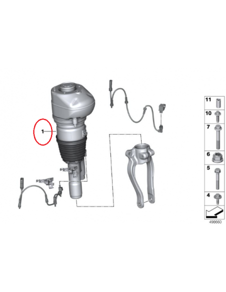 Amortiguador DELANTERO DERECHO BMW Serie 7 G11/G12 4WD ARNOTT