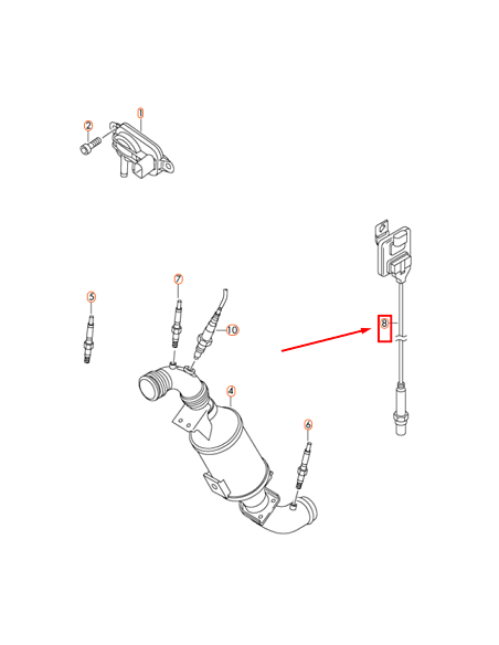 03L907807AB Sensor NOx Volkswagen Crafter ( 2E_ )