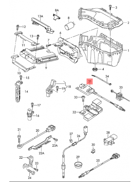 03L907807AF Sensor NOx Volkswagen, Audi, Seat