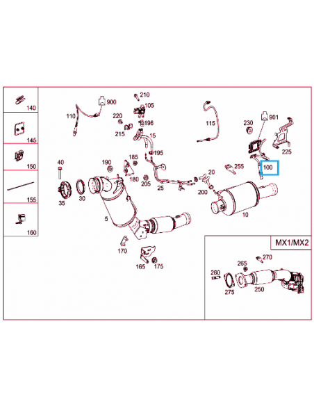 A0009053603 Sonda lambda ( Sensor NOx ) Mercedes-Benz